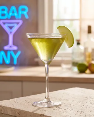 Appletini in a Martini glass with apple