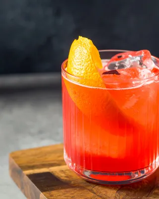 Nascar Negroni in a rocks glass