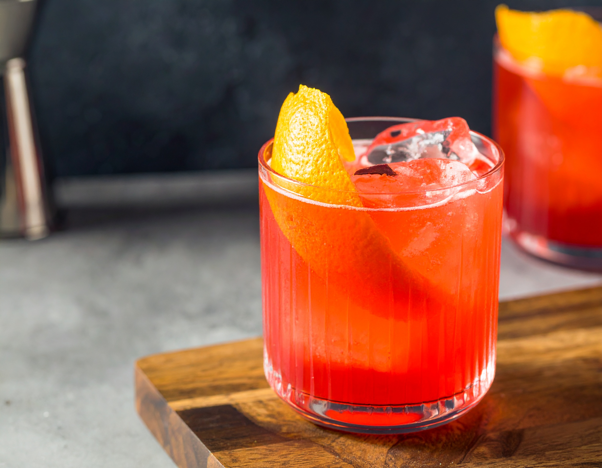 Nascar Negroni in a rocks glass