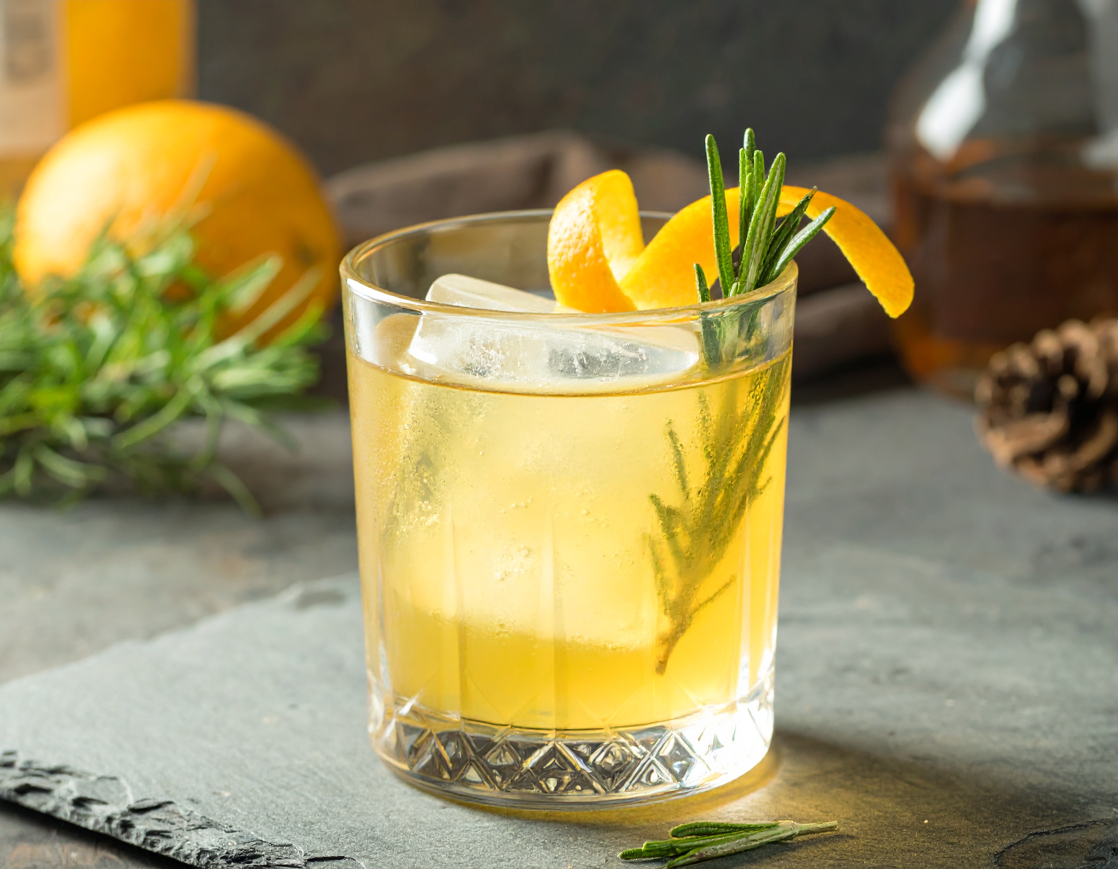Alpine Negroni in a double old fashioned glass