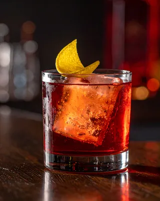 Gloria in a rocks glass