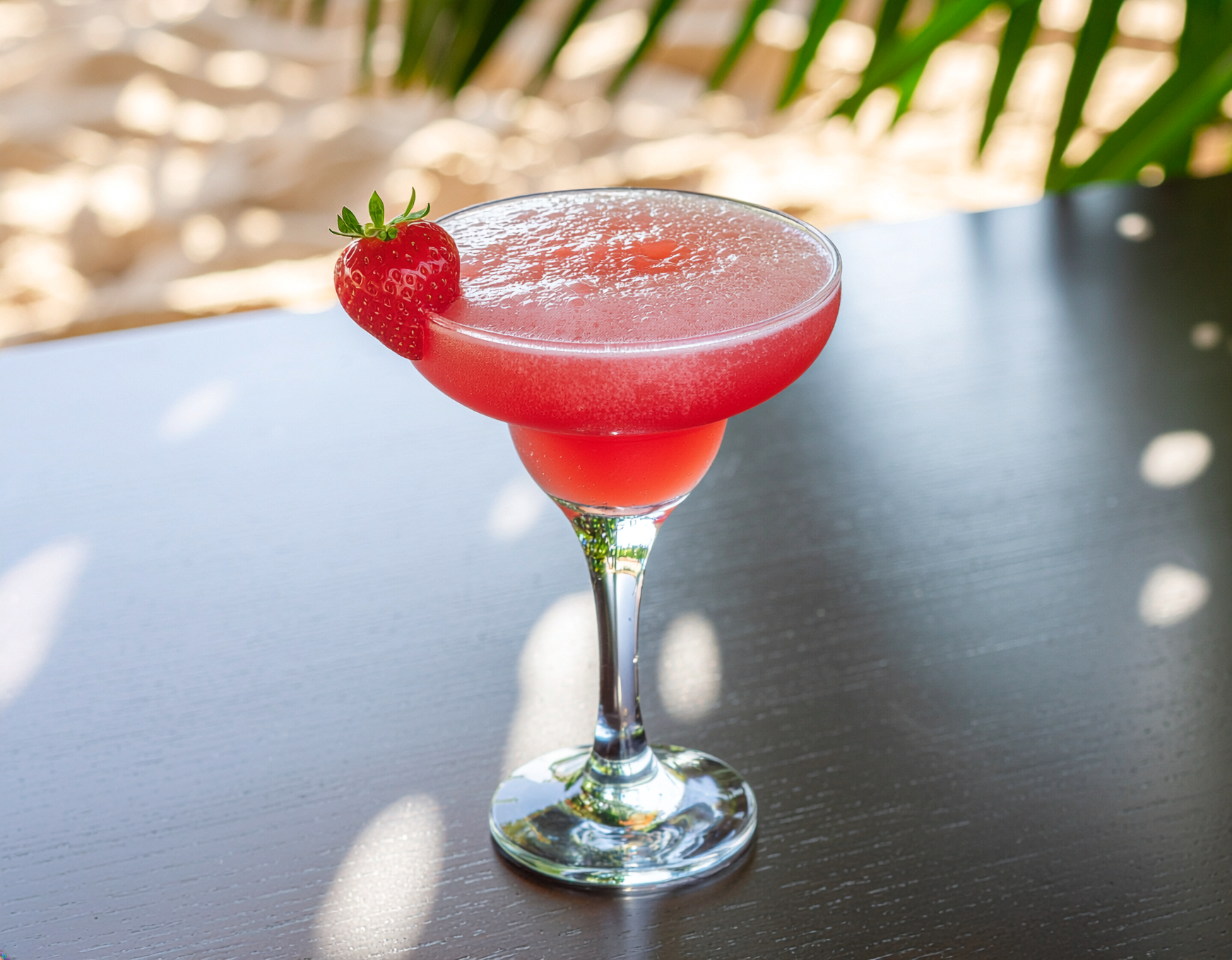 Strawberry Daiquiri in a Margarita glass