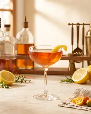 Paper Plane in a coupe with lemon