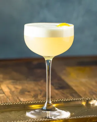 Gin Sour in a coupe