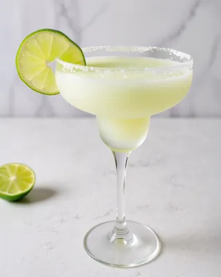 Frozen Margarita in a margarita glass