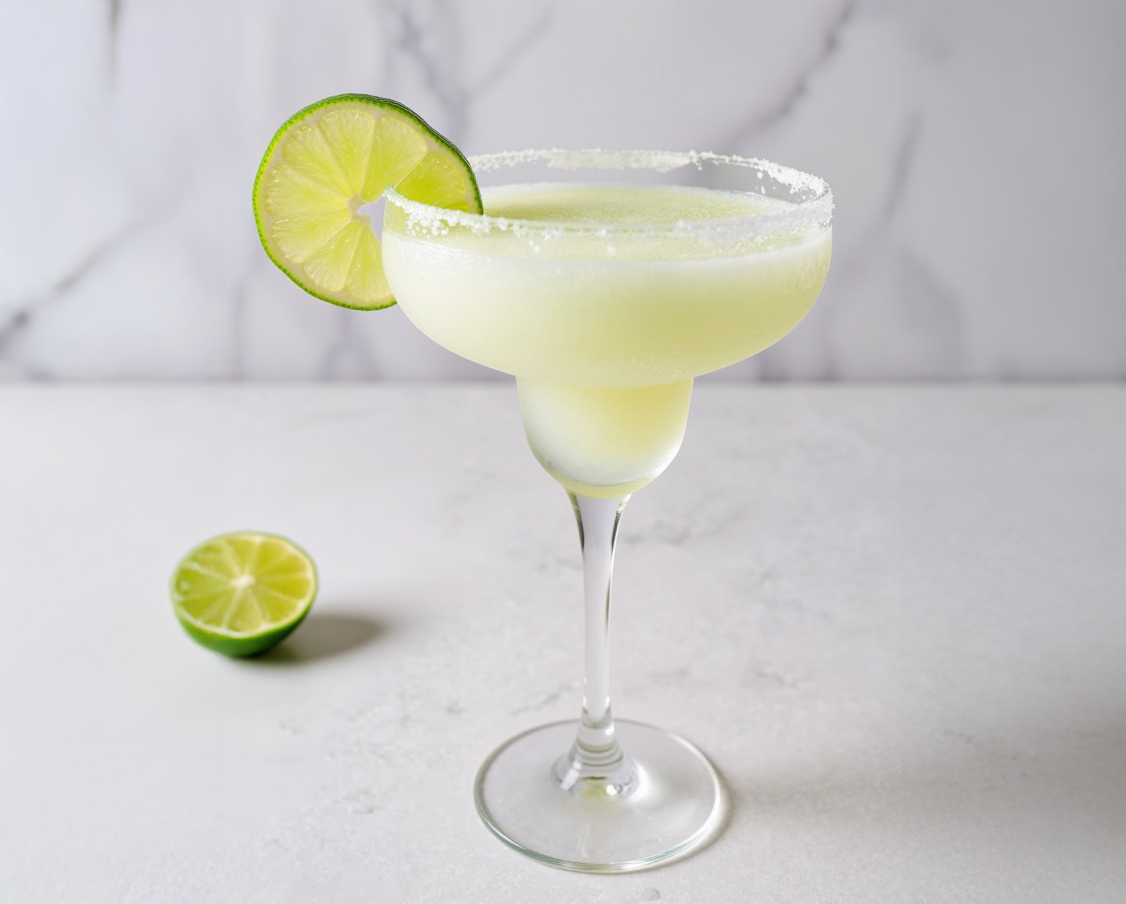 Frozen Margarita in a margarita glass