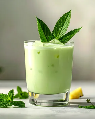 Piña Verde in a hurricane glass