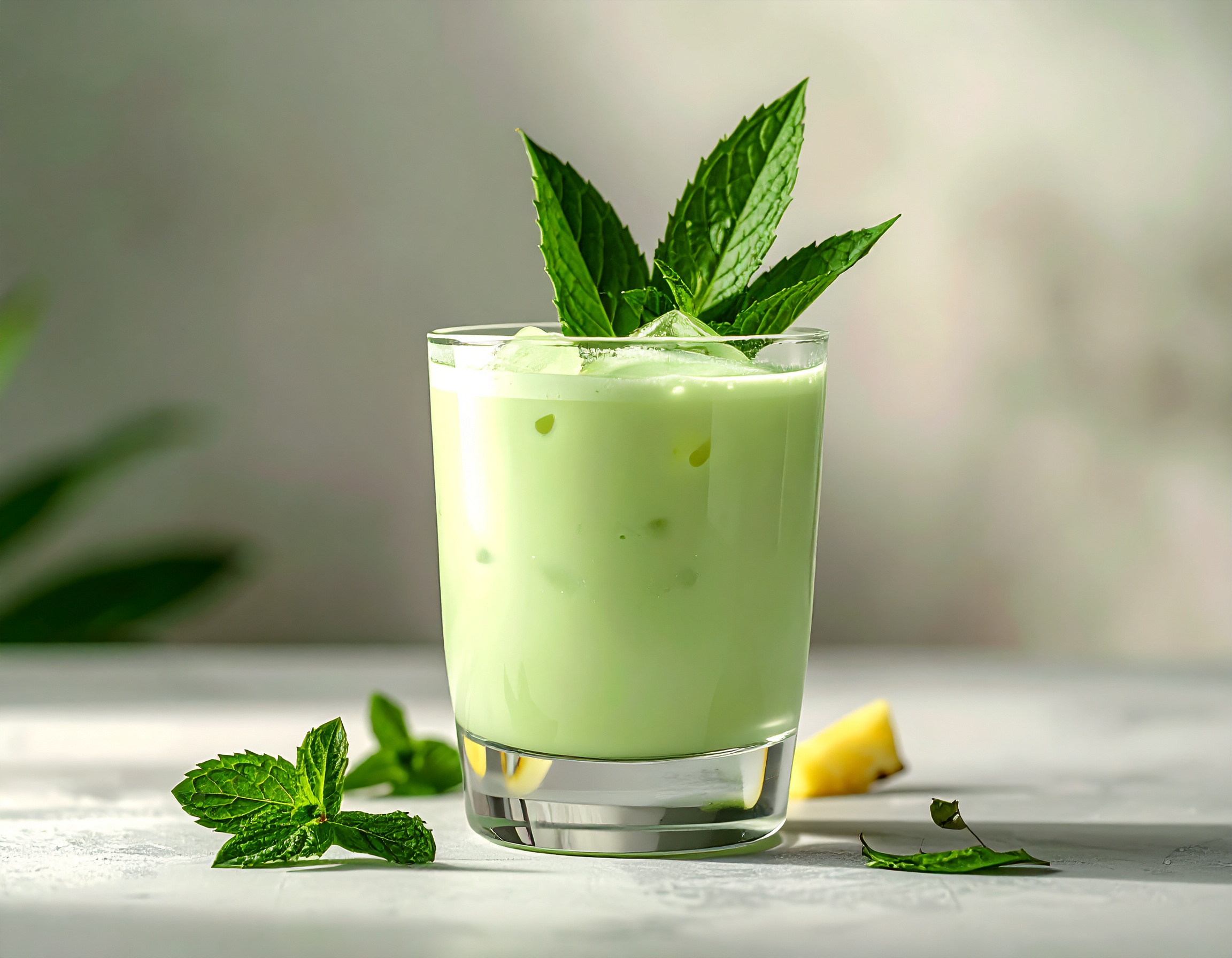Piña Verde in a hurricane glass