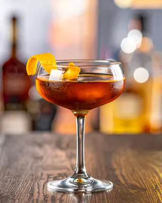 Perfect Manhattan in a coupe