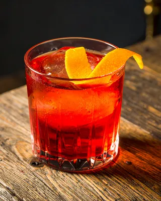 Negroni in a rocks glass