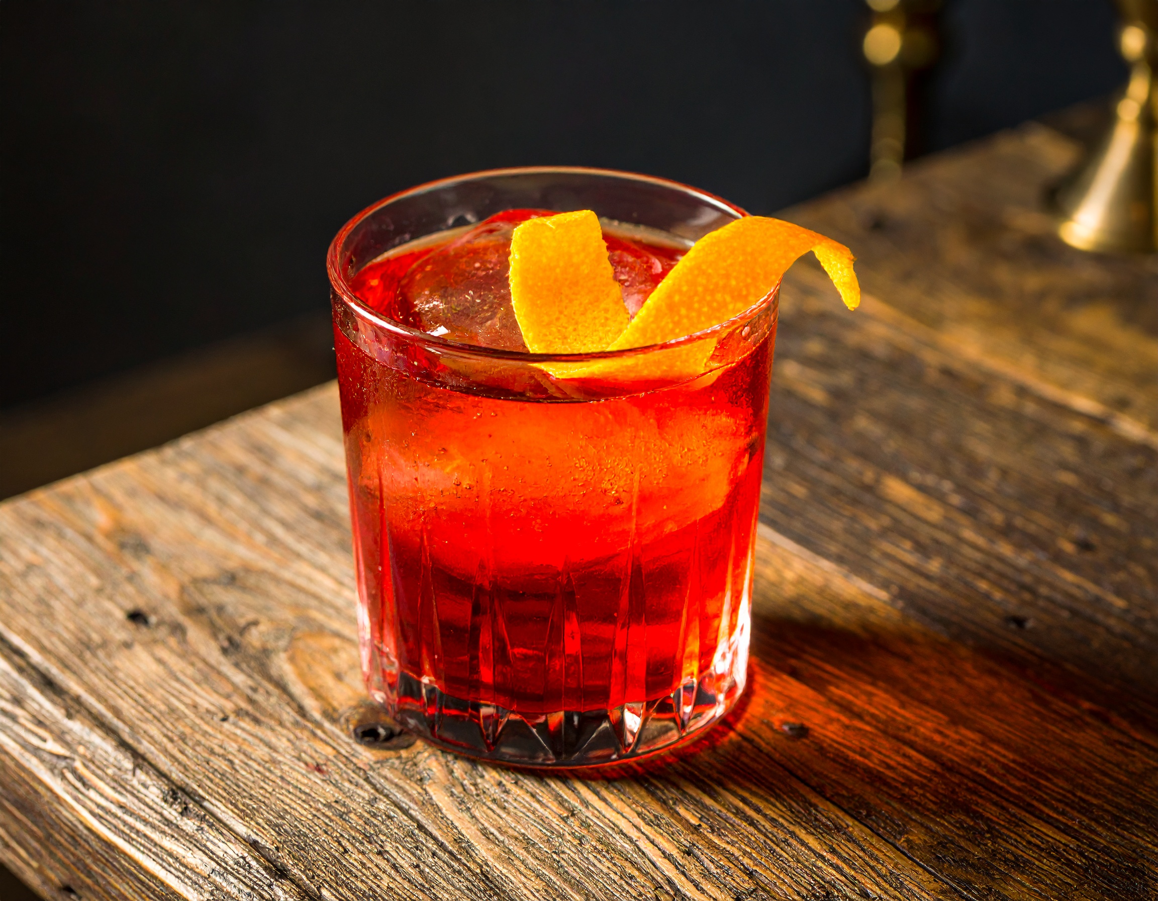 Negroni in a rocks glass
