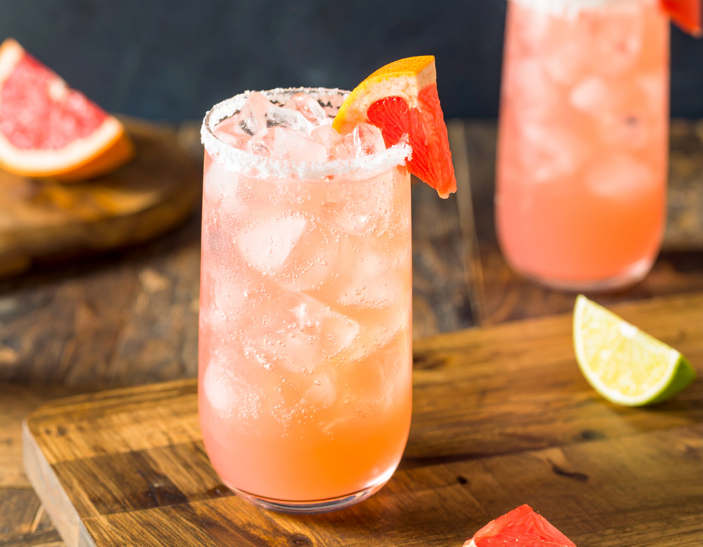 Modern Paloma in a highball glass