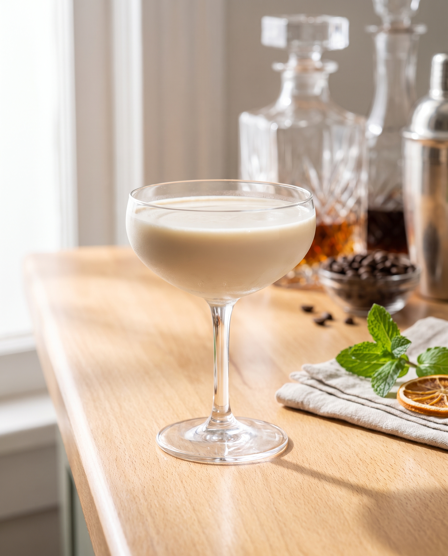 Brandy Alexander in a coupe