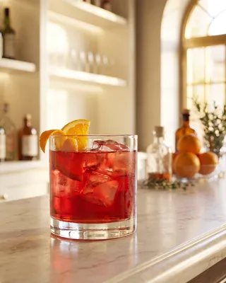 Milano-Torino in a rocks glass with orange