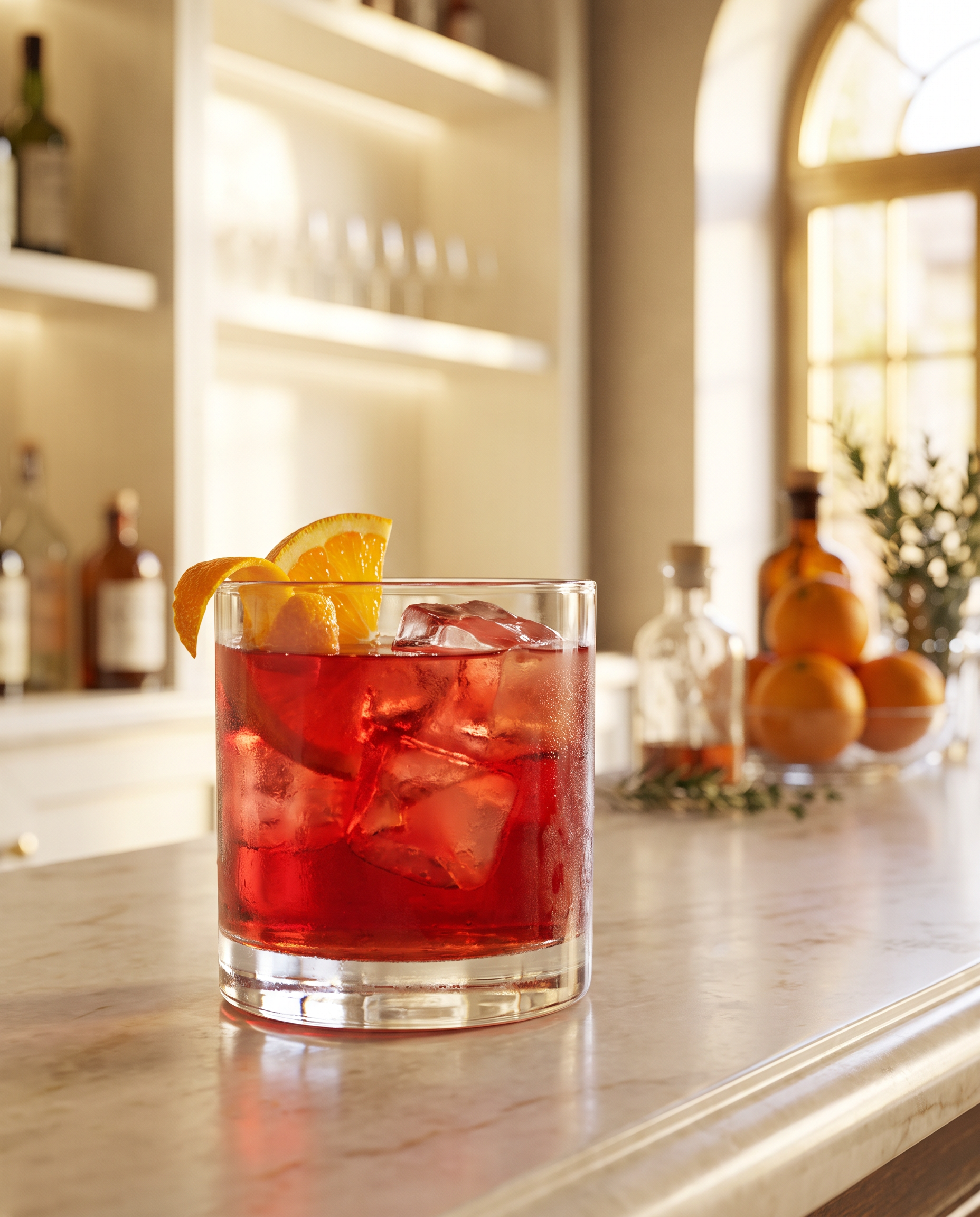 Milano-Torino in a rocks glass with orange