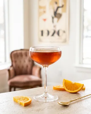 Blood and Sand in a coupe with orange