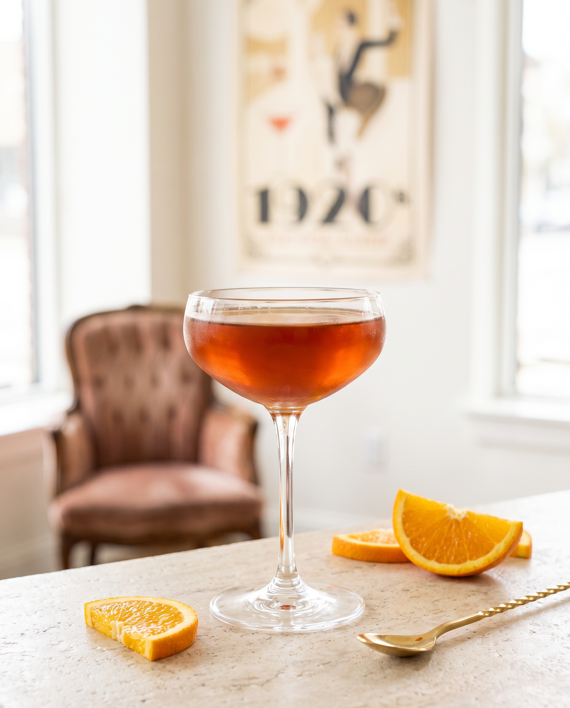 Blood and Sand in a coupe with orange