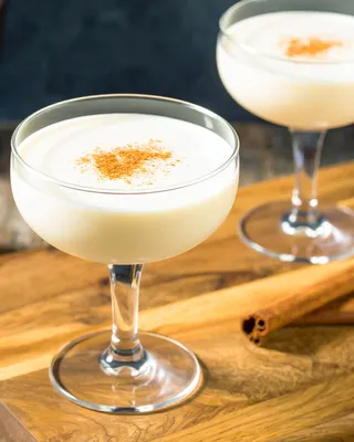 Alexander cocktail in a coupe glass