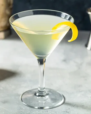Vesper Martini in a martini glass