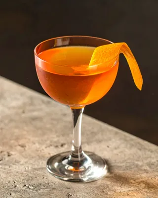Tequila Manhattan in a coupe