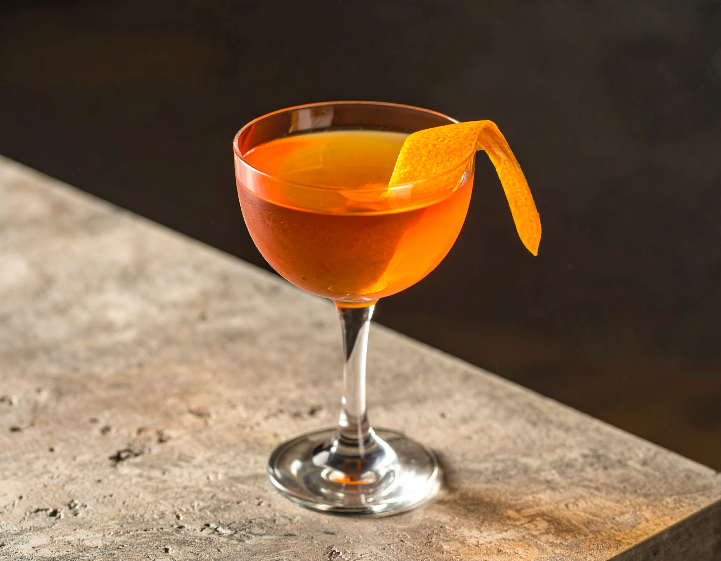 Tequila Manhattan in a coupe