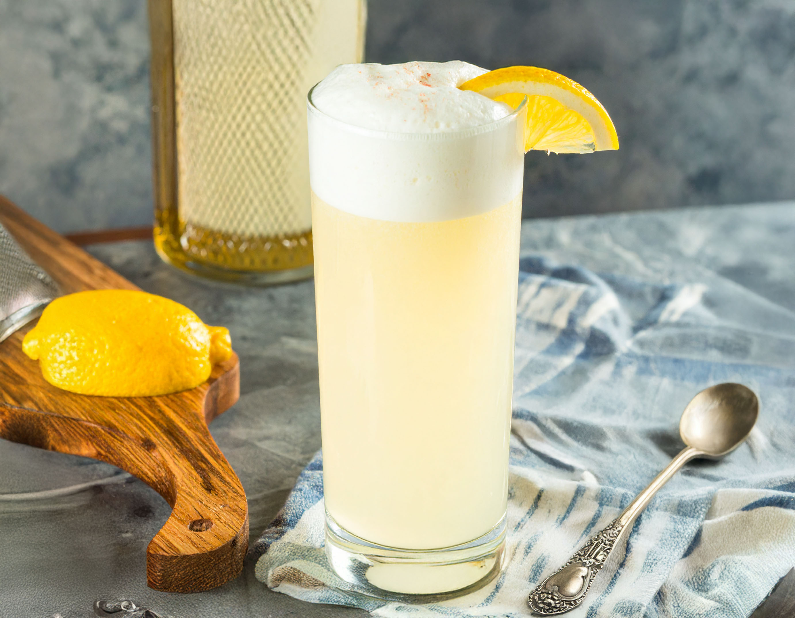 Ramos Gin Fizz in a Collins glass