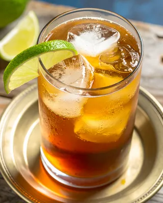 Dark 'N' Stormy in a highball glass