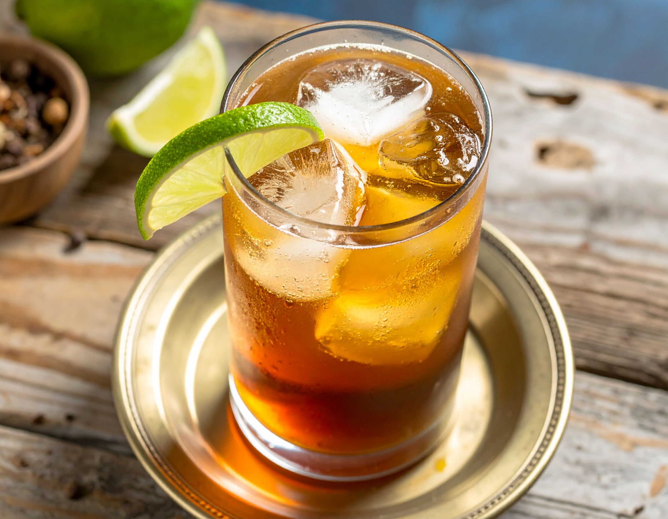 Dark 'N' Stormy in a highball glass