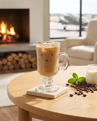 Irish Coffee in an Irish coffee glass