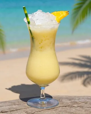 Painkiller in a hurricane glass