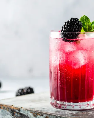 Blackberry Smash in a double old fashioned glass