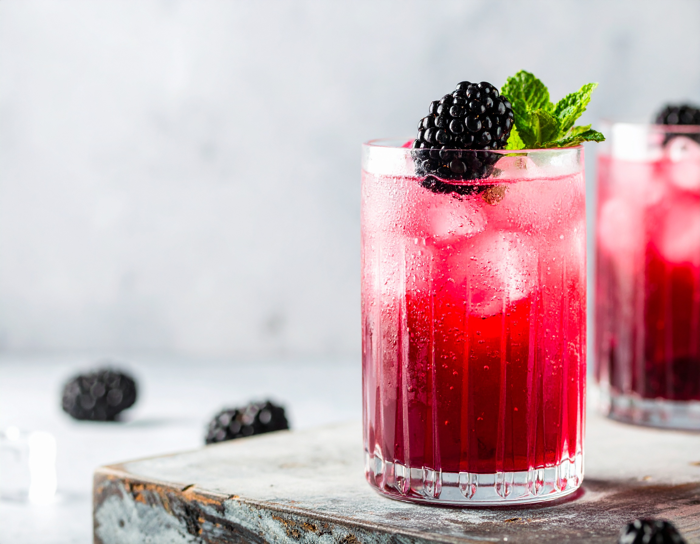 Blackberry Smash in a double old fashioned glass