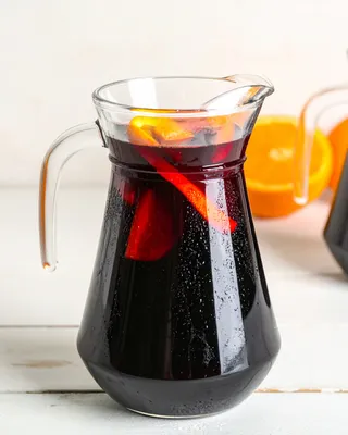 Sangria in a wine glass