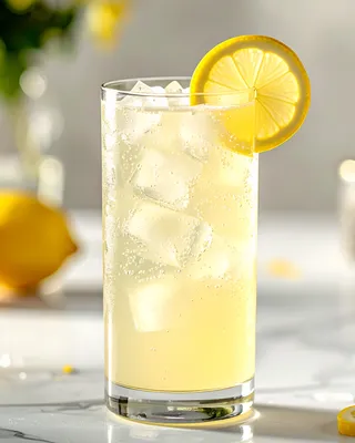 Elderflower Collins in a Collins glass