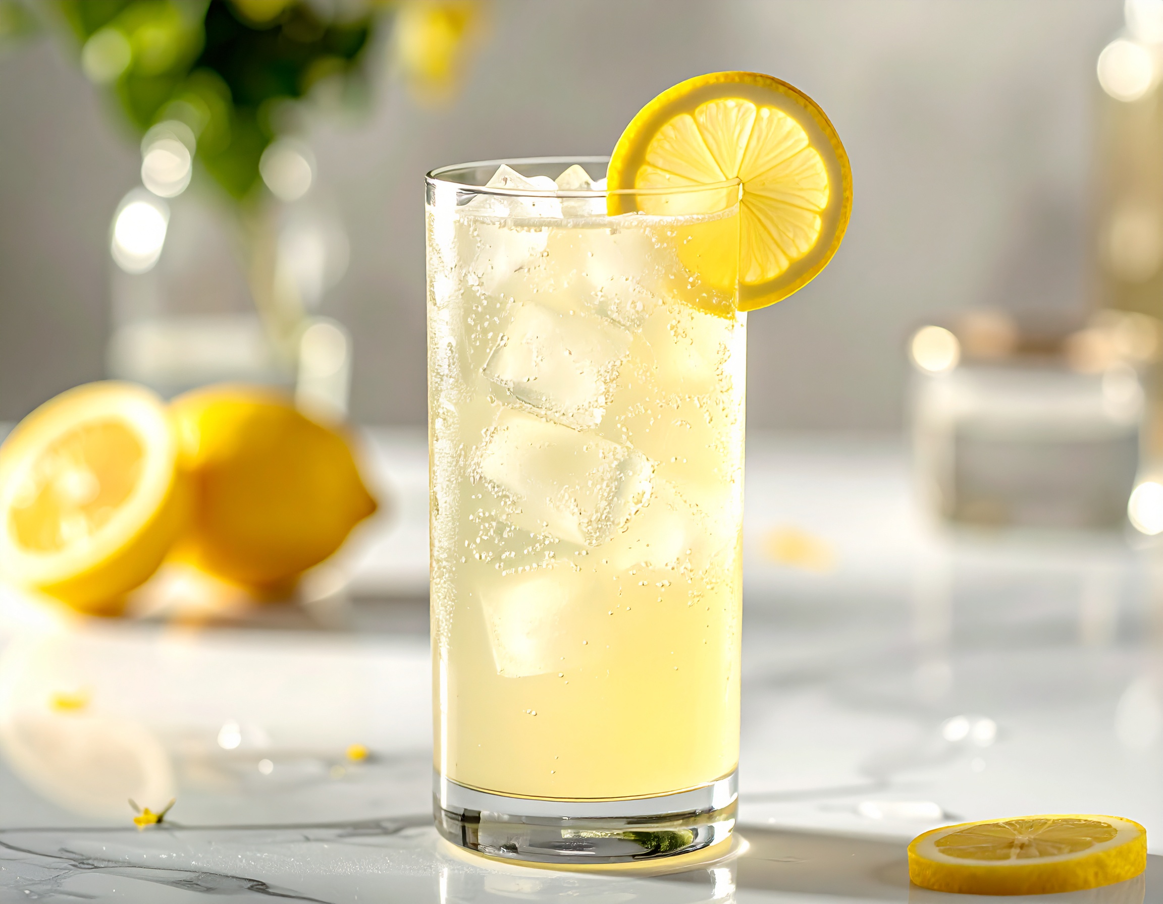 Elderflower Collins in a Collins glass