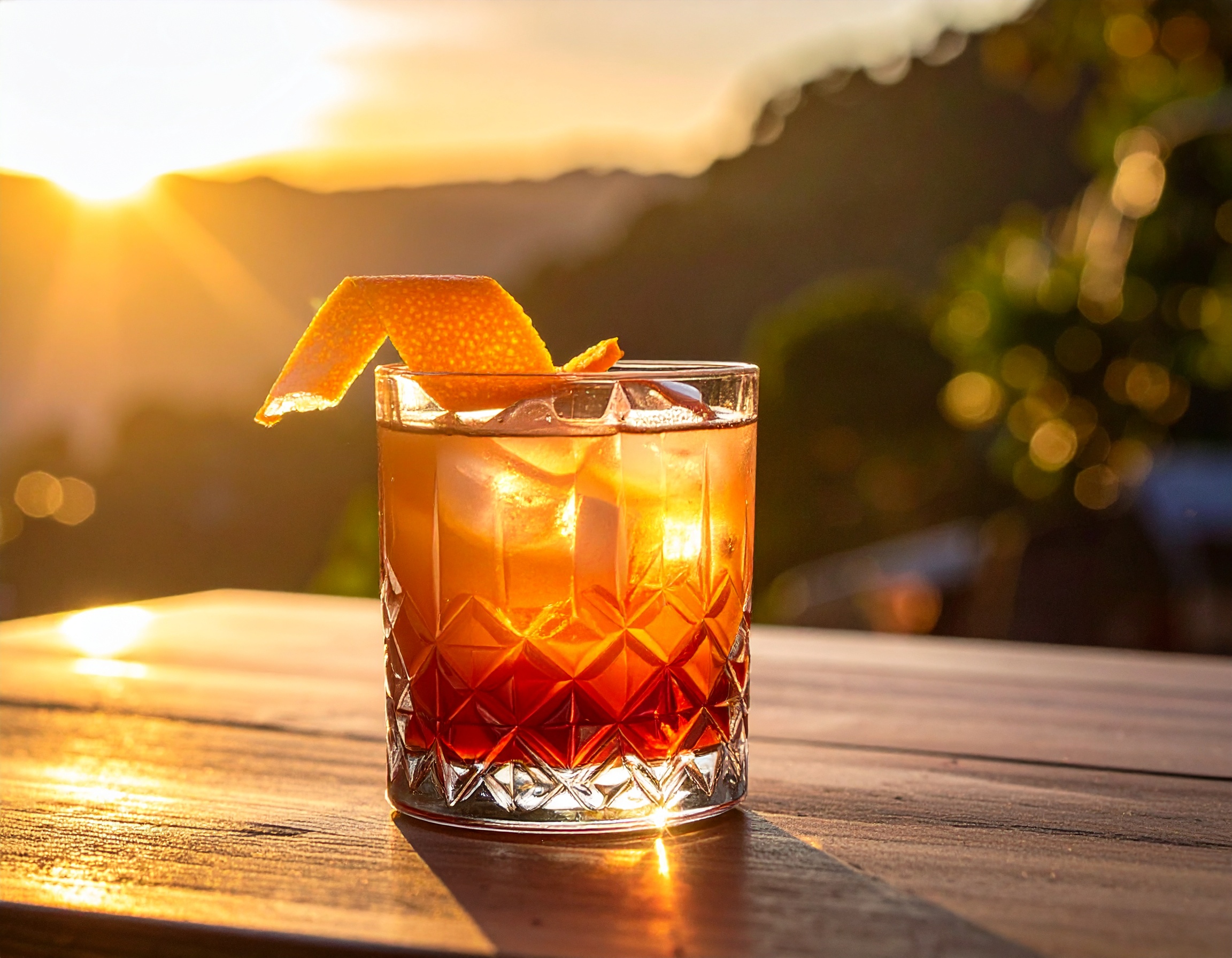 Boulevardier in a rocks glass