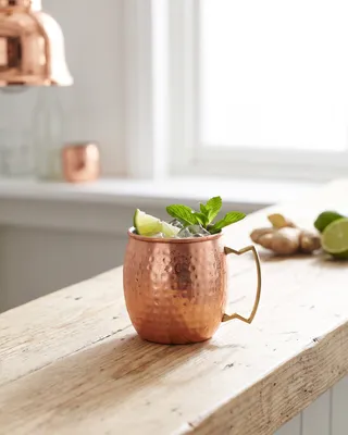 Irish Mule in a copper mug with lime and mint