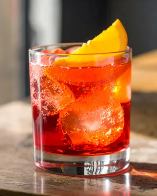 Negroni Sbagliato in a rocks glass
