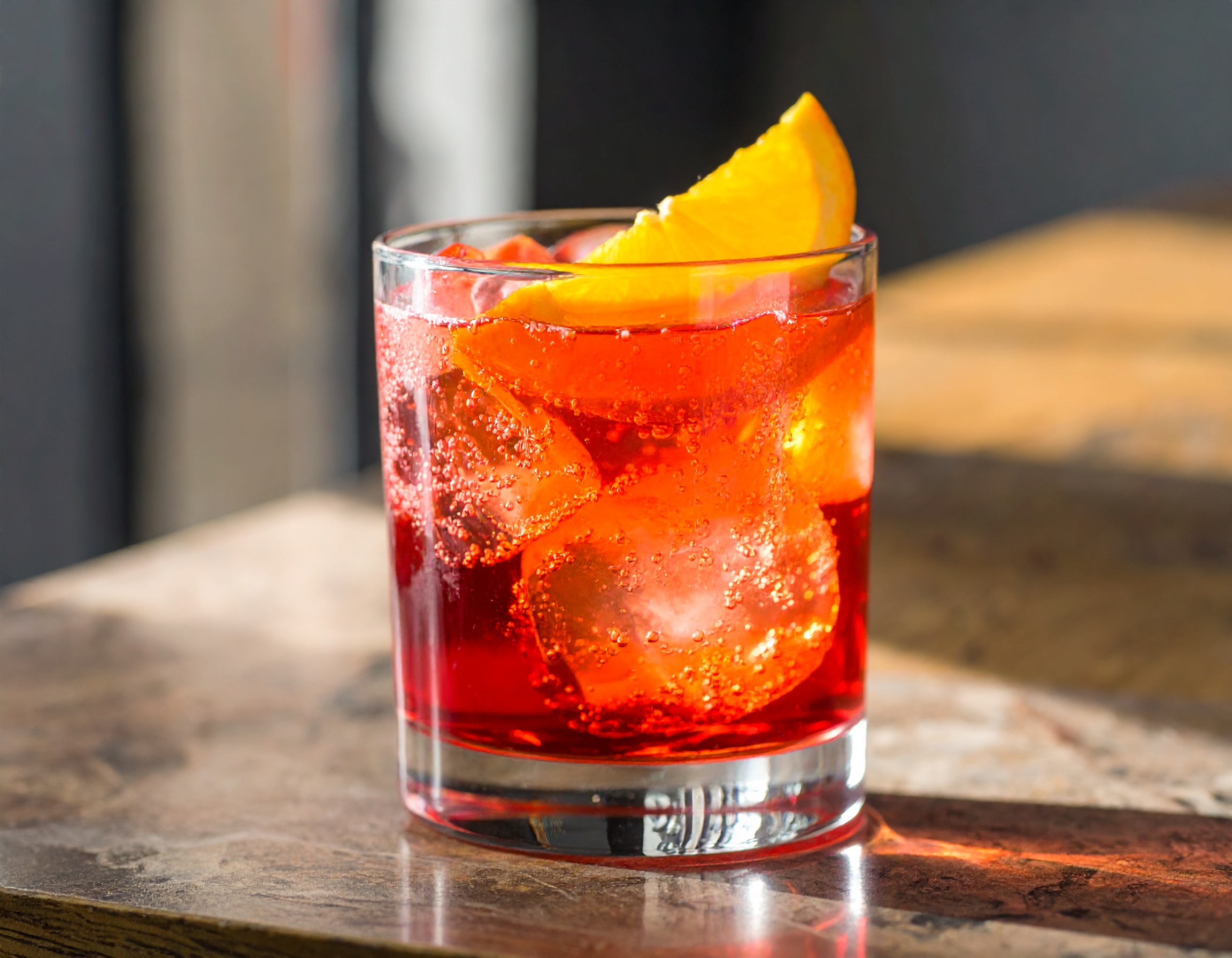 Negroni Sbagliato in a rocks glass