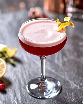 Trinidad Sour in a coupe