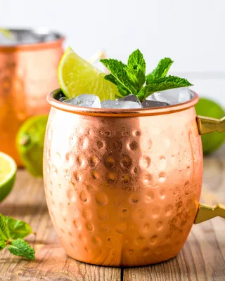 Moscow Mule in a copper mug