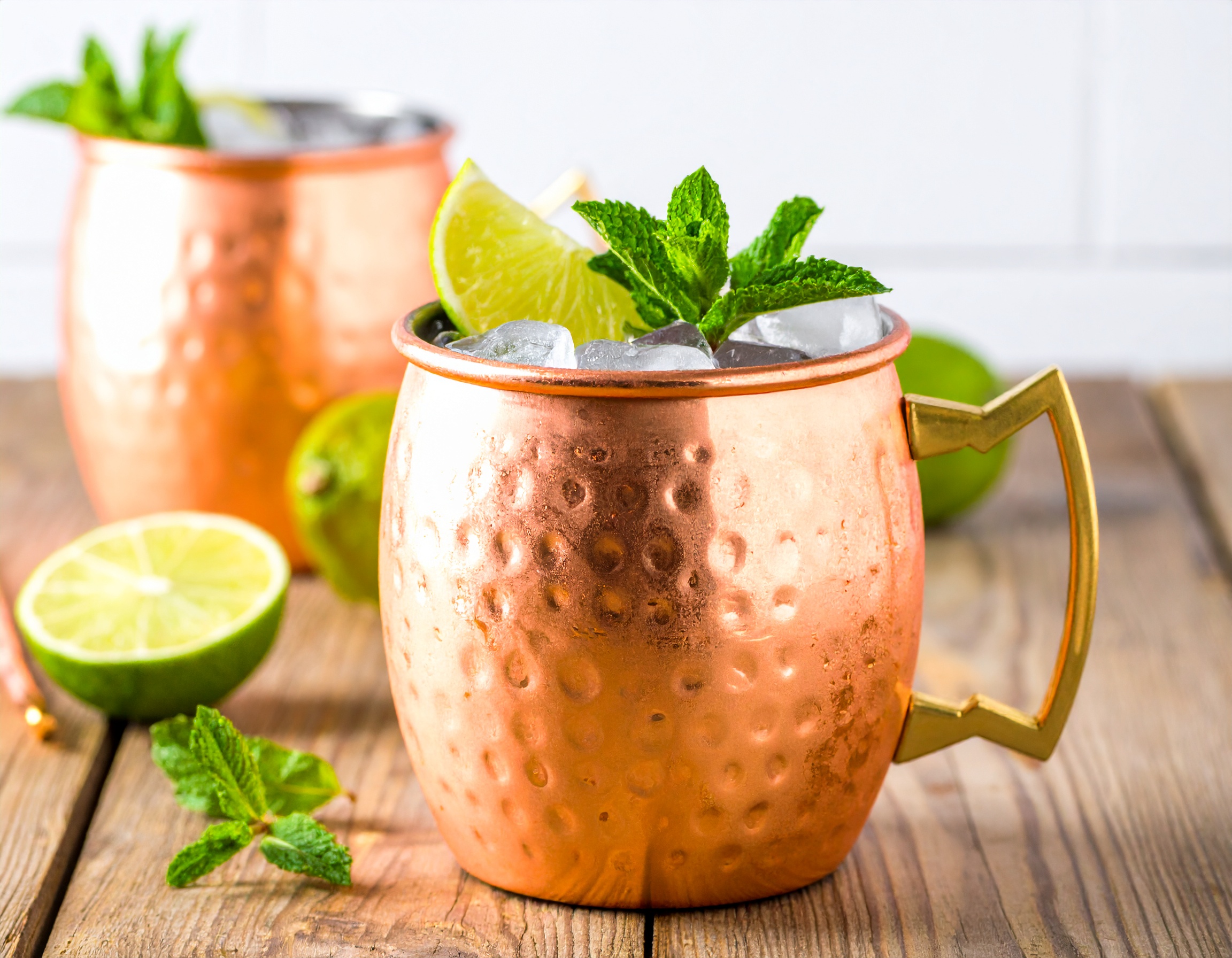 Moscow Mule in a copper mug